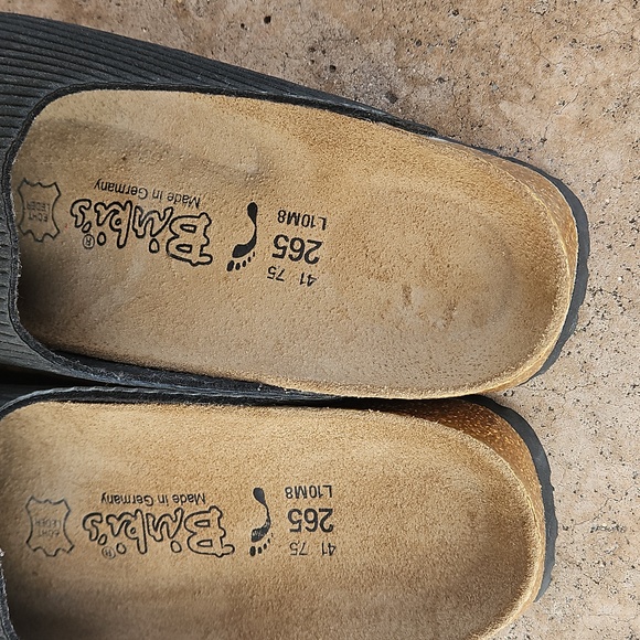 Birkenstock Birki’s Women’s Sz 10 Black Leather Slip-On Mule Clog - Picture 8 of 11